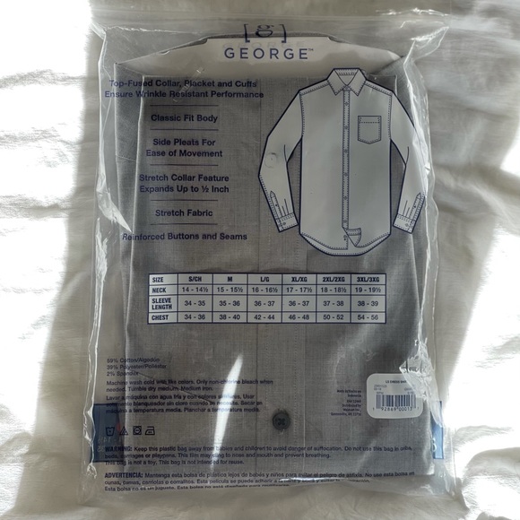 George Classic Fit Dress Shirt - S - Picture 6 of 6